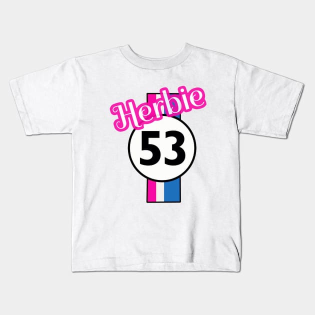 Not Barbie... Herbie! Love Bug Kids T-Shirt by Walters Mom